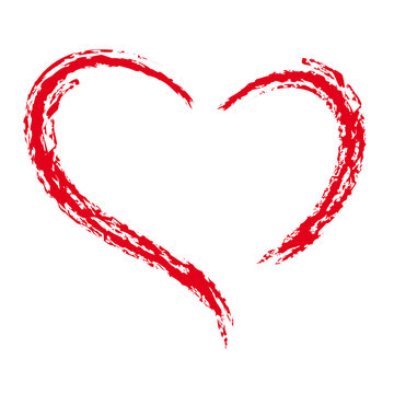 Gemaltes rotes Herz - Symbol der Liebe und Treue, Verlobung, Hochzeit, Heirat, Familienfeiern
