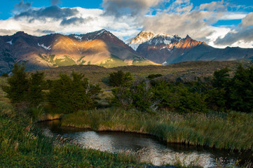Sunrise in Patagonian Andes
