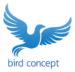 Blue bird or dove design