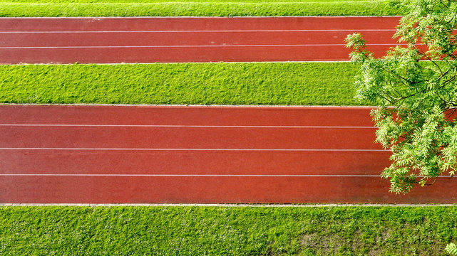 Running Track field and grass