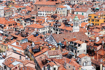 Fototapeta na wymiar VENICE, ITALY. The top view on island part of the city