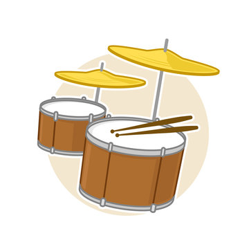 Drums cartoon illustration