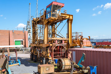 Disused Straddle Carrier in the Port Museum Hamburg