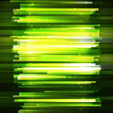 Green lighting horisontal oriented linear banner