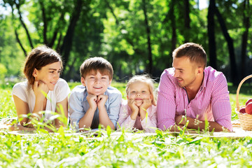 Picnic in garden