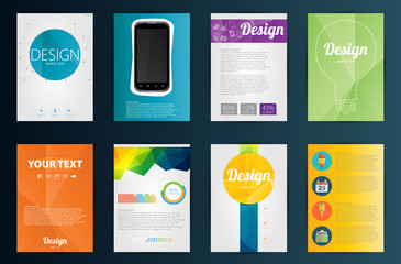Brochure Flyer design vector template set