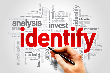 Identity word cloud, business concept