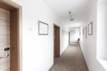 hotel hallway - obrazy, fototapety, plakaty