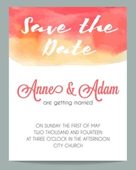 beautiful watercolor wedding invitation card