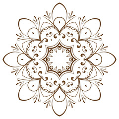 the abstract design of a circular pattern.