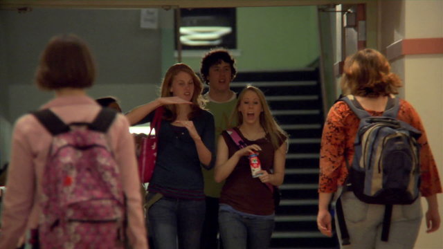 High School Students in a Hallway
