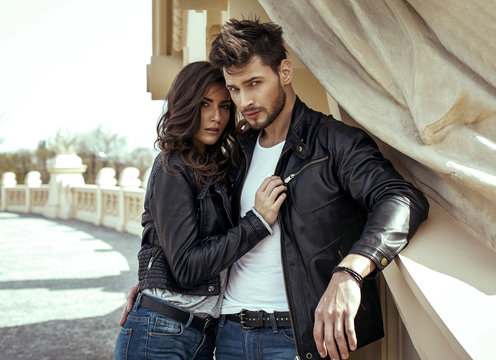 Fashion couple outdoor