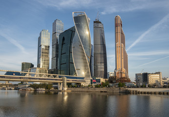 Plakat Мост Багратион. Деловой центр Москва-Сити.