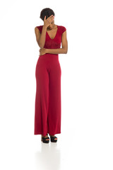 Model isolated with headache