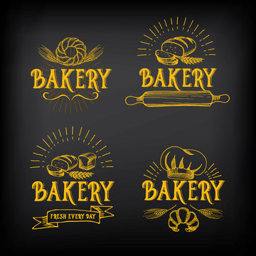 Bread and bakery design. Sketch, doodle vector.