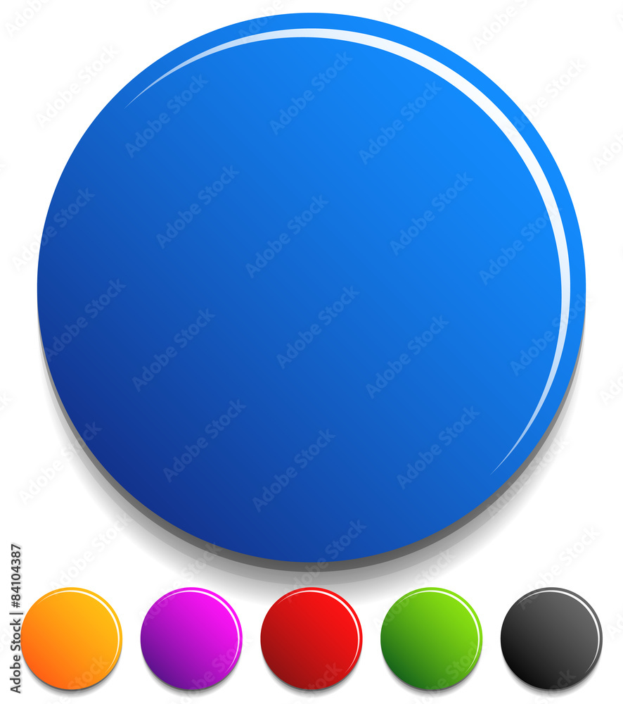 Aufkleber empty circle buttons, badges. colorful design elements. vector.