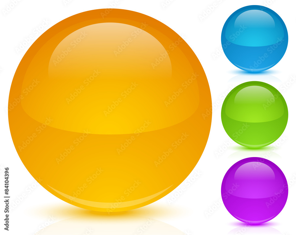 Fototapete set of blank circles with space. vector elements.