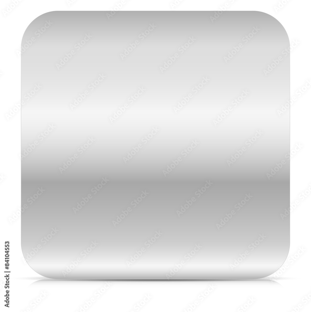 Poster rounded square with empty space. metal, metallic sheet, plate.