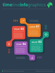 Vector infographic. Web Template for diagram. Business concept w