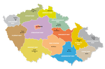 czech republic administrative map