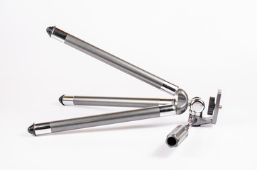 Vintage mini camera tripod  isolated on white background