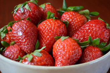 Strawberry on a plate