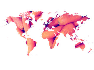 Mapamundi zanahorias (world map carrots)