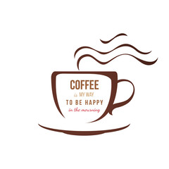coffe cup with type design