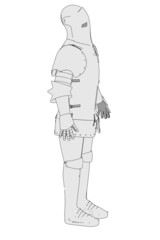 cartoon image of medieval armor