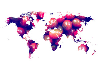 Mapamundi tomate cherry (mapa świata wiśniowy pomidor) - 84107372