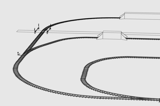cartoon image of railway (transport)