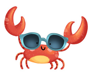 cangrejo con gafas de sol