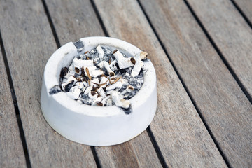 close-up of an ashtray