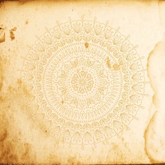 Vector vintage antique paper background with mandala