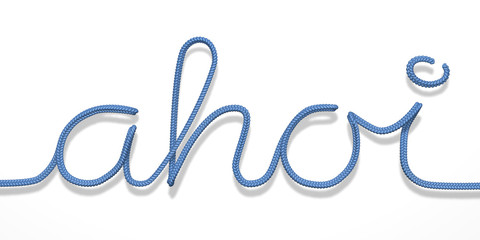 ahoi laid out of a rope 