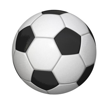 Soccerball in classic black and white