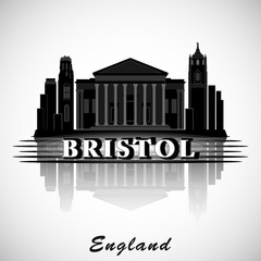 Obraz premium Modern Bristol City Skyline Design. England