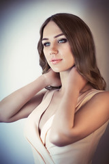 Portrait of beautiful female model 