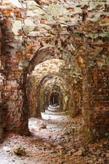 Fototapeta na wymiar Ruins inside the fort Tarakanovskiy