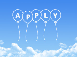 Cloud shaped as apply Message