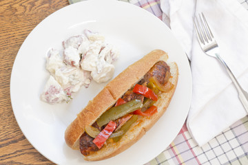 Sausage Onion Peppers Bun