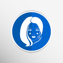 Woman face fashion girl beauty illustration vector