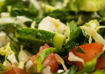 Close up Greek salad