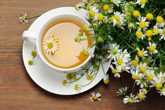cup of chamomile tea