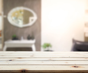Table Top And Blur Interior Background