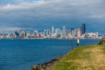 Fototapeta premium Seattle skyline. Shot taken from West Seattle, Washington