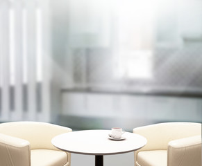Table Top And Blur Interior Background