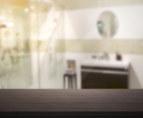Table Top And Blur Interior Background