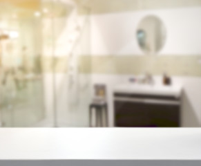 Table Top And Blur Interior Background