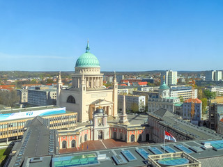 Potsdam Panorama, Alter Markt und Nikolaikirche, Brandenburg, Deutschland 